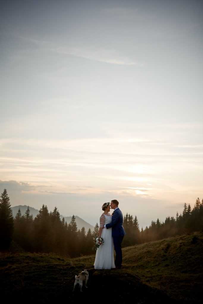 Hochzeitsfotos auf der Alm
