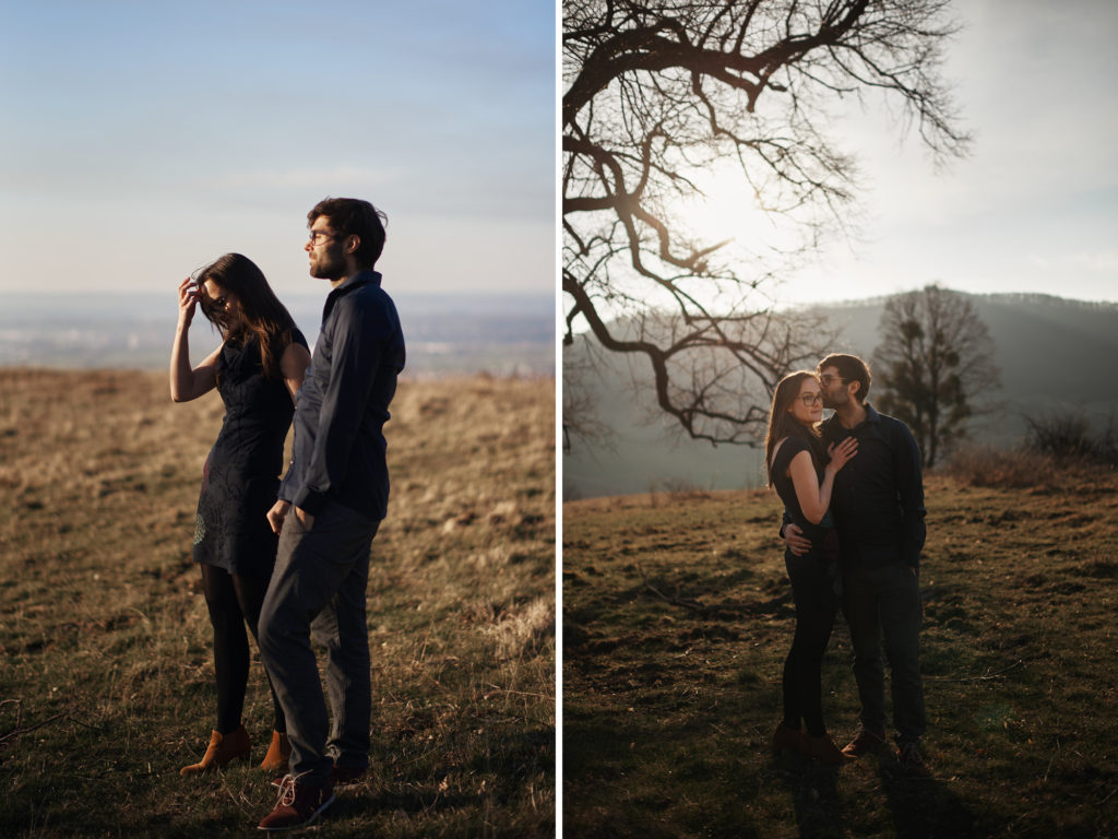 verliebtes Paar im Sonnenuntergang