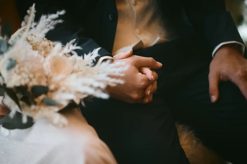 Herbstliche Stimmung bei der Hochzeitszeremonie